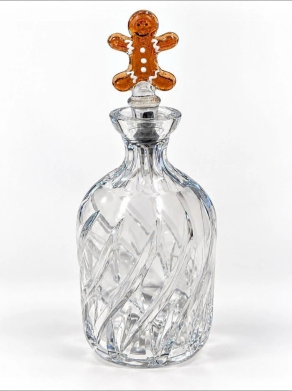 Gingerbread Stopper Glass Decanter
